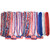 Dyhayaer 200 Pcs 4th of July Beads Necklaces Bulk, Metallic Red Bule Silver Patriotic Star Bead Necklaces for 4th of July Decoration, Independence Day, Patriotic Parade