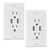 DEWENWILS USB Charger Wall Outlet, 3.4A USB Wall Outlet, 15Amp Duplex Tamper-Resistant Receptacle Plug, Electrical Outlet with Dual USB Ports, Wall Plate Included, UL Listed, 2 Pack