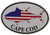 Let it Fly Cape Cod USA Flag Fish Oval Vinyl Decal Bumper Sticker