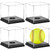 4 Pack Arcylic Softball Display Case Softball Holder Stand UV Protected Clear Championship Display Box Memorabilia Display & Storage Box Golf Ball Baseball Display Case