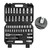 Prostormer 46-Piece Drive Socket Wrench Set, 3/8 Impact Socket Mechanic Tools SAE/Metric with 72 Tooth Ratchet, Universal Joint, Extension Bars