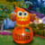 JOYEASE 6FT Thanksgiving Inflatable Owl on Pumpkin?LED Light Up Blow Up Owl with Pilgrim Hat Decorations for Autumns Fall Thanksgiving Indoor Outdoor Lawn Holiday Decor
