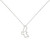 Sterling Silver Micro Pave Cubic Zirconia Dove Necklace, 18 inches Long + 1 in Extension