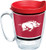 Tervis 1257449 NCAA Arkansas Razorbacks Legend Coffee Mug with Lid, 16 oz, Clear