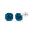 Rose Gold Plated 925 Sterling Silver 7mm Cushion Cut Natural London Blue Topaz December Birthstone Screwback Stud Earrings Rose Gold Plated 925 Sterling Silver 7mm Cushion Cut Natural London Blue Topaz December Birthstone Screwback Stud Earrings