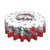 Red White Christmas Tablecloth Round 60 Inch Xmas Poinsettia Cardinal Snowflake Washable Wrinkle Stain-Resistant Polyester Table Cloth Indoor Winter Decorations for Home Kitchen Dinning Party Holiday