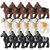 MOOXI-MOC 15Pcs Action War Horse Set of Animal Building Block Toys for Medieval Knights, Castles and Barns Toy Models, Compatible with Major Brands of Building Blocks.