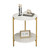 Nesawaki Round Side Table White Marble Nightstand 2-Tier Coffee End Table for Living Room,Bedroom,Small Spaces,Easy Assembly,Modern Bedside Sofa Side Table with Gold Steel Frame