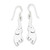 Simple Dangle Elephant Trunk Silly .925 Sterling Silver Whimsical Animal Earrings