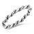 Oxidized Rope Twist Stackable Knot Ring New .925 Sterling Silver Band Size 10