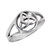 Oxidized Celtic Triquetra Infinity Knot Ring 925 Sterling Silver Band Size 7