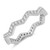 Clear CZ Eternity Wave Stackable Ring New .925 Sterling Silver Band Size 10