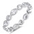 Clear CZ Eternity Stackable Wedding Ring New 925 Sterling Silver Band Size 6