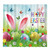 Allenjoy 72x72 inch Happy Easter Shower Curtain Cartoon Funny Rabbit Ears Spring Garden Colorful Eggs Butterfly Decor Home Bathroom Bathtub Curtains Durable Fabric with 12 Hooks