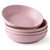 AmorArc 8.5 Inch Stoneware Pasta Bowls, 32oz Large Bowls Set of 4 for Kitchen, Wide Bowls for Pasta,Salad,Oatmeal, Microwave&Dishwasher Safe, Matte Pink