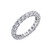 Amazon Collection Platinum-Plated Sterling Silver Infinite Elements Cubic Zirconia 2 cttw Round All-Around Ring, Size 5