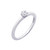 Amazon Collection Platinum-Plated Sterling Silver Infinite Elements Cubic Zirconia Round Cut Solitaire Ring, Size 6
