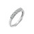 Amazon Collection Platinum Plated Sterling Silver Infinite Elements Cubic Zirconia Round Cut 5 -Stone Ring, Size 7