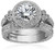 Amazon Collection Platinum Plated Sterling Silver Infinite Elements Cubic Zirconia Ring, Size 9