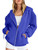 ANRABESS Women's Hoodies 2023 Fall Jacket Oversized Sweater Long Sleeve Sweatshirts Casual Dressy Tops Zip Up Trendy Clothes Y2K Teen Girl A989baolan-S Royal Blue