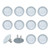 Outlet Plug Covers (24 Pack) Electrical Protector Safety Caps Socket Covers for Home- Grey Mermaid Scale Pattern Geometric