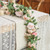PARTY JOY 2pcs Artificial Flower Garland Fake Rose Vine Artificial Flowers Hanging Rose Ivy Hanging Baskets Wedding Arch Garden Background Decor (Pink, 2)