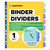 Binder Dividers with Tabs - Dividers for 3 Ring Binder - 3 Ring Binder Dividers with Tabs - Plastic Dividers for 3 Ring Binder (Plastic, 8-Tab, 1-Set) - 8 Tab Dividers for 3 Ring Binder