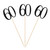 Black Glitter 60th Birthday Centerpiece Sticks, 12-Pack Number 60 Table Topper Anniversary Party Decorations