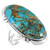 Sterling Silver 925 Ring with Genuine Turquoise (SELECT color) (Teal/Matrix Turquoise, 9)