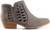 Soda CHANCE Womens Perforated Cut Out Stacked Block Heel Ankle Booties (GREY NUBUCK PU, us_footwear_size_system, adult, women, numeric, medium, numeric_6)