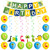 Huture Dinosaur Birthday Banner Dinosaur Hanging Swirl Dinosaur Party Bunting Decoration Set with Latex Balloons Dinosaur Printed Balloon for Boys Dinosaur Theme Birthday Garden Supplies