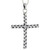 Sterling Silver Braided Cross Pendant Handmade, 2 inch Long