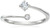 Amazon Collection Platinum-Plated Sterling Silver Infinite Elements Cubic Zirconia 2-Stone Round Ring, Size 6