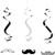 Fun Express Paper Mustache Dangling Swirls Set, (12 Count)