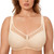 DELIMIRA Women's Minimizer Wireless Plus Size Full Coverage Unlined Support Bra Beige 36E