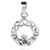 AeraVida Claddagh Heart Round Celtic Knot .925 Sterling Silver Pendant | Sterling Silver Pendant | Celtic Round Sterling Silver Pendant | Cross Sterling Silver Pendant