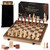 Chess Sets- Magnetic Wooden Chess & Checkers Sets Board Game,15" Wooden Chess Board Set,with Extra Queen Pieces, Chess Sets for Adults?Chess Sets for Kids,Travel Chess Sets.