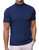 COOFANDY Mens Mock Turtleneck Sweater Short Sleeve Solid Color T-Shirts Basic Slim Fit Knitted Pullover Tees