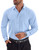 COOFANDY Mens Formal Shirts Regular Fit Classic Solid Business Dress Shirt Long Sleeve Button Down for Men, Light Blue, Medium