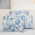 DAUAOTO Floral Garden Cotton Shams Pillow Cover 2 Pieces Set 20"x26" Standard Size Pillowcases, Aesthetic Botanical Flower Blue Pattern