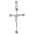 Sterling Silver Rope Cross Pendant Handmade, 1 3/8 inch Long
