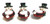 The Lakeside Collection Set of 3 Snowman Tea Light Candleholders
