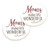 P. GRAHAM DUNN Moms Make Life Wonderful White 3 x 3 Ceramic Car Coasters 2 Pack