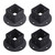 Wpbhk 4Pcs Floor Flange 2x2 Post Anchor Base Heavy Duty Solid Square Fence Pole Base Black Wall Mount Brackets kit for Deck Railing Mailbox