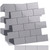 DICOFUN 10-Sheet Polished Grey Thick PVC Peel and Stick Backsplash, Realistic Ceramic Tile Look Subway Tile, White Kitchen Backsplash Peel and Stick Wall Tiles