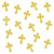 Christening Cross Table Confetti - God Bless Table Decorations - First Communion, Cross Confetti for Baby Shower Baptism Party Decorations, Gold Glitter (220Pcs)