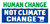 Human Change Not Climate Change - Environmental Small Bumper Sticker/Decal 4.75-by-2.25 Inches