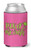 HARD EDGE DESIGN Luck of the Irish Script Clover Hot Pink Can Cooler