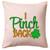 HARD EDGE DESIGN I Pinch Back Shamrock Pink Throw Pillow Cover