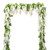 Apeair Wisteria Artificial Flowers Garland, 4Pcs Total 28.8ft Silk Faux Wisteria Vine Kit, Hanging Flower Plant for House Outdoor Garden Ceremony Outside Wedding Arch Floral Decor (4, White)